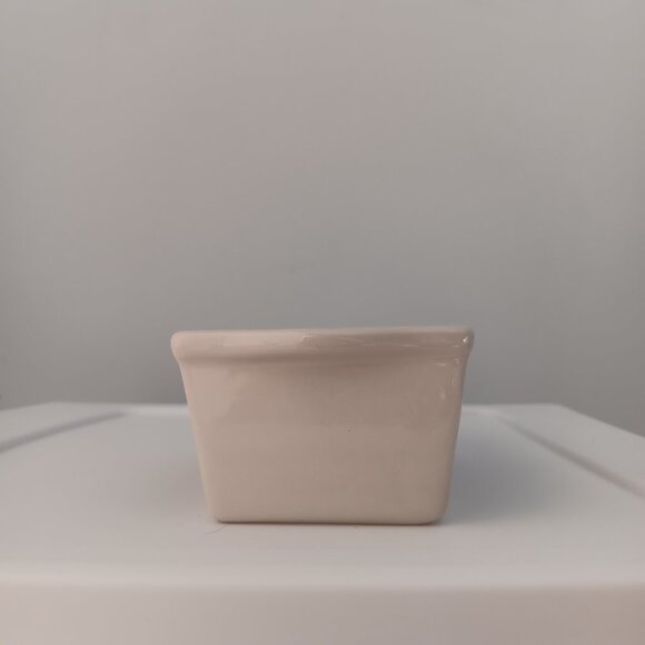 Nantucket Mini Bread Loaf Pan Ceramic Baking Christmas Reindeer White Blue Gifts - Picture 5 of 12